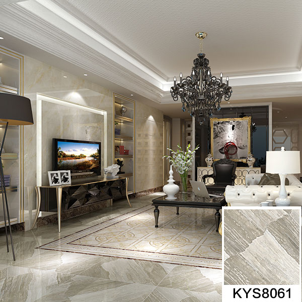金艾陶全拋釉瓷磚天堡石KYS8061瓷磚客廳應(yīng)用效果