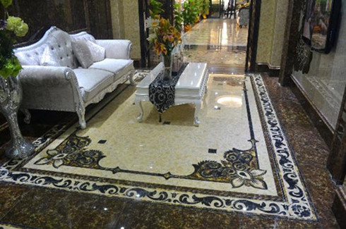 金艾陶2.0厚微晶石:淺金啡KFB88012效果圖