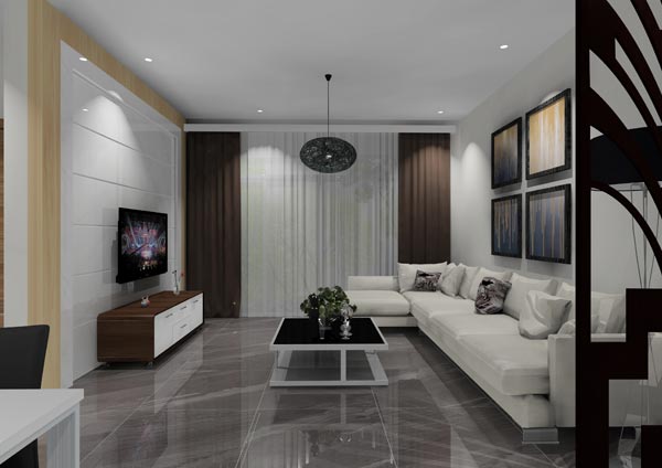 金艾陶家裝：佛山燈湖華府90㎡現(xiàn)代簡約裝修效果鑒賞