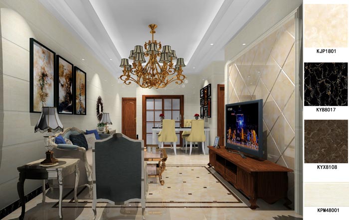 金艾陶家裝：東莞南城麗水佳園75㎡簡歐風格裝修鑒賞