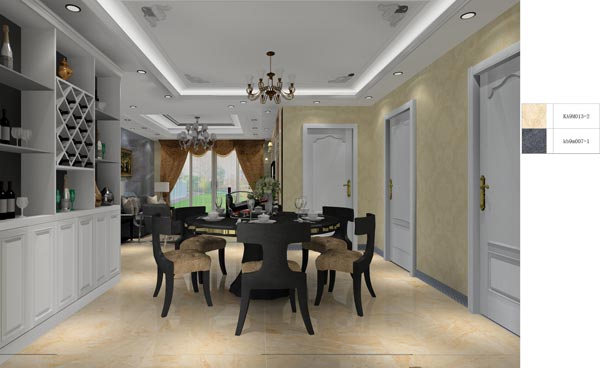 金艾陶家裝：井岡山和諧家園安置小區130㎡歐式風格裝修鑒賞