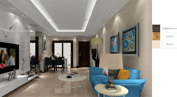 金艾陶家裝：成都時代錦繡59㎡的現(xiàn)代風(fēng)格裝修鑒賞