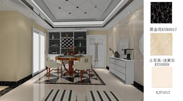 80、90后的年輕人，喜歡的是輕松，時(shí)尚的溫馨小窩，這是一款迎合年輕人喜好的設(shè)計(jì)！整體色調(diào)是淺色系，營(yíng)造溫馨舒適的氛圍。幾何拼設(shè)的地面鋪貼，讓原本單色的地面多了些活力，給空間增加了些許的靈動(dòng)。