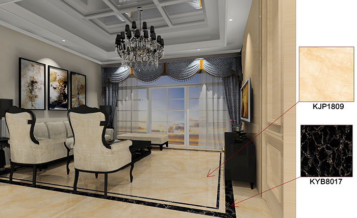 佛山萬(wàn)科·湖岸裝修案例客廳效果圖