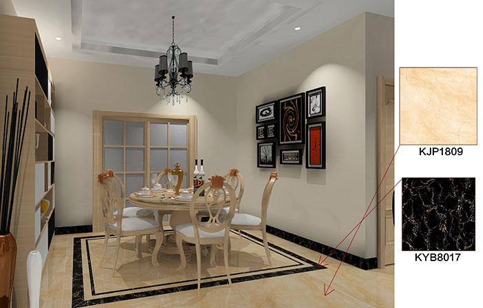 佛山萬(wàn)科·湖岸裝修案例餐廳效果圖